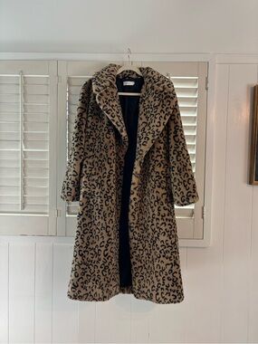 A.L.C. Leopard-Print Faux-Fur Coat